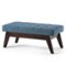 Simpli Home - Draper Mid Century Tufted Ottoman Bench - Denim Blue-Front_Standard