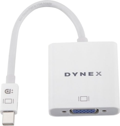  Dynex™ - Mini DisplayPort-to-VGA Adapter - White