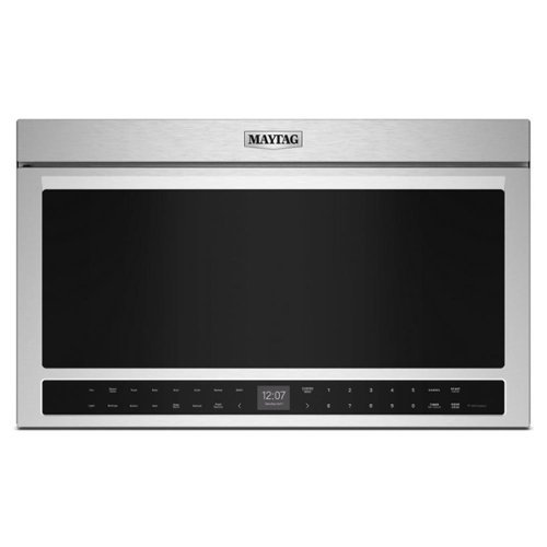 Maytag - 1.1 Cu. Ft. Flush Mount Over-the-Range Microwave with Sensor Cooking and Toaster Oven