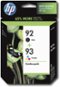 HP - 92/93 Combo Pack with Vivera Ink Standard Capacity - Black/Color (Cyan, Magenta, Yellow) Ink Cartridges - Black/Multicolor-Front_Standard