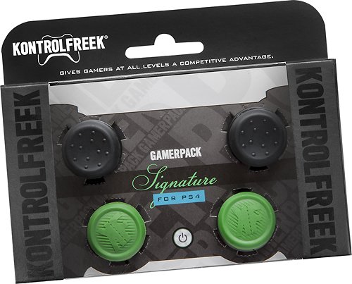  KontrolFreek - GamerPack Signature Analog Stick Extenders for PlayStation 4 - Black/Green