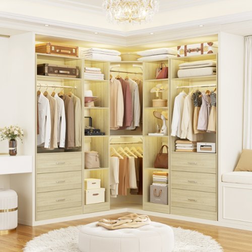 Aheaplus Reversible L Shaped Corner Walk in Closet System 6