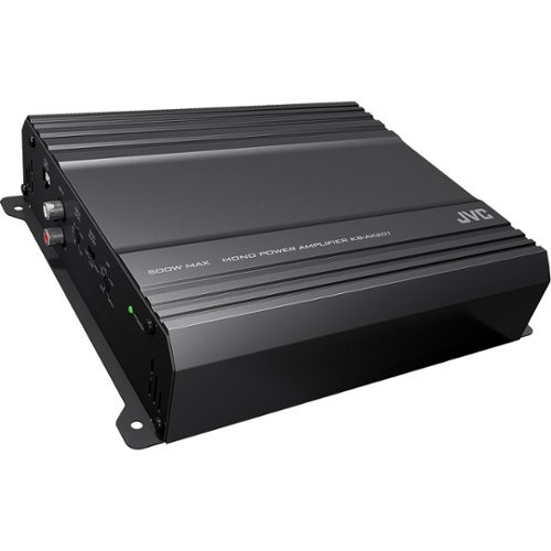 JVC - KS 500W Class AB Mono Amplifier with Low-Pass Crossover - Black-Front_Standard 