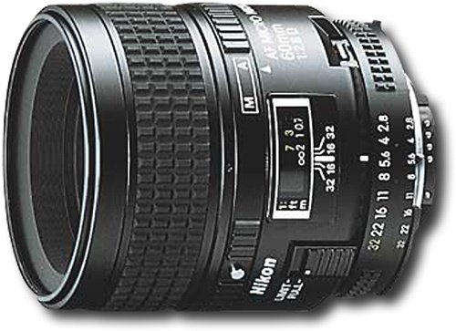  Nikon - AF Micro-NIKKOR 60mm f/2.8D Macro Lens for Select Cameras - Black