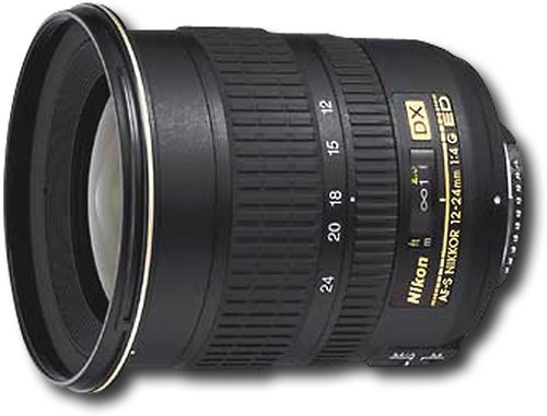 AF-S DX Zoom-Nikkor 12-24mm f/4G IF-ED Zoom Lens for Most Nikon DX-Format DSLR Cameras - Black