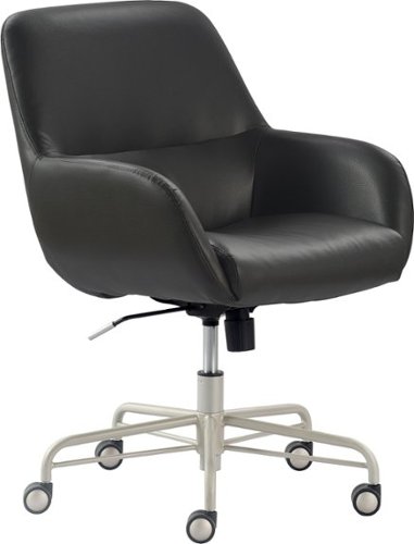 Finch - Forester Modern Bonded Leather Office Chair - Gray/Charcoal-Front_Standard 