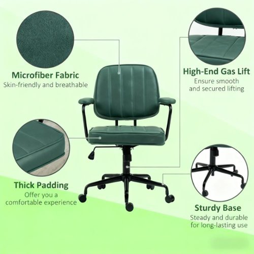 Forest'nSky Retro Style Office Chair, Adjustable Home & Office