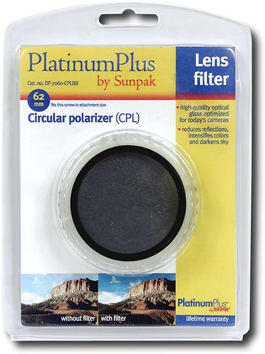 Sunpak - Platinum Plus 62mm Circular Polarizer