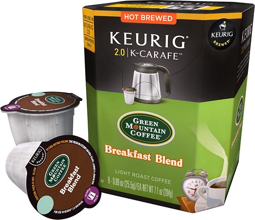  Keurig - Green Mountain Breakfast Blend K-Carafe Pods (8-Pack) - Multi