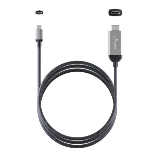 j5create USB-C to 4K HDMI Male End 6 ft. Extender Cable - Space Gray WORLDWIDE DELIVERY
