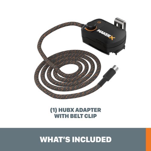 WORX WA7151 MakerX 20V HubX Power Adapter with USB Charging Outlet - Black SHOP ONLINE