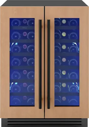 Front. Zephyr - Presrv 24 in. 42-Bottle Convertible 5.2 cu ft. Dual Zone Wine Cooler - Panel Ready + Glass.