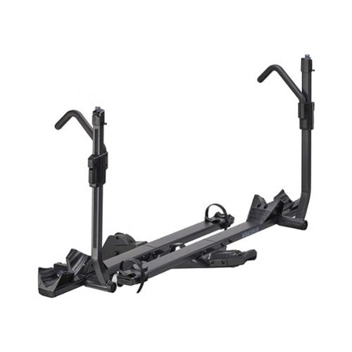 Yakima - StageTwo Premium 4 Bike Tray Hitch Bike Rack Compatible w/ 52" Wheelbases - Anthracite-Front_Standard 