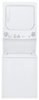 GE - Unitized Spacemaker 3.2 Cu. Ft. 11-Cycle Washer and 5.9 Cu. Ft. 4-Cycle Dryer Electric Laundry Center - White-Front_Standard