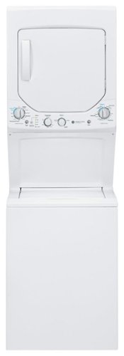  GE - Unitized Spacemaker 2.0 Cu. Ft. 12-Cycle Washer and 4.4 Cu. Ft. 4-Cycle Dryer Gas Laundry Center