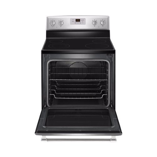  Maytag - 6.2 Cu. Ft. Self-Cleaning Freestanding Electric Convection Range - Stainless steel