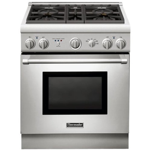  Thermador - 4.4 Cu. Ft. Self-Cleaning Freestanding Dual Fuel Convection Range - Stainless steel