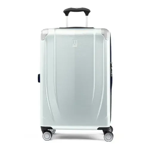 Front. Travelpro - Travelpro Pathways 3 Hardside Expandable 25" Checked Spinner - Cloud Grey.