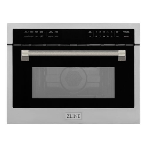 ZLINE - Autograph 24 in. 1.6 cu ft. Built-in Convection Microwave Oven and Polished Nickel Helix Handle - Stainless Steel