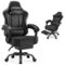 GTPlayer - Big and Tall Gaming Chair with 4.4 in Thick Cushion Ergonomic Office Desk Chair - Black-Front_Standard