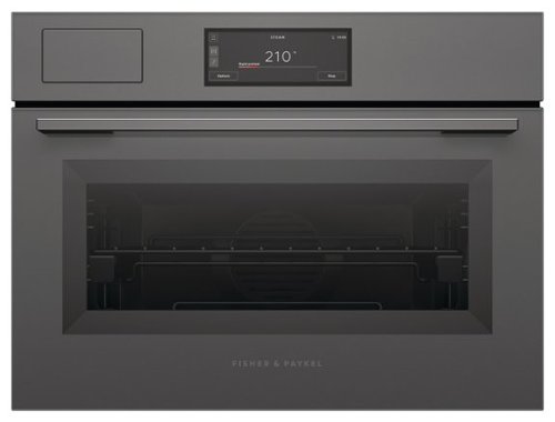 Fisher & Paykel - 24" 1.9 Cu Ft Built-in Combination Steam Single Oven - Compact - Minimal Grey - Gray
