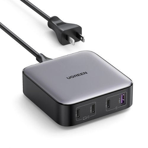UGREEN - Nexode 100W 4-Port Desktop GaN Charger for Laptops, Tablets, Smartphones and More - Space Gray