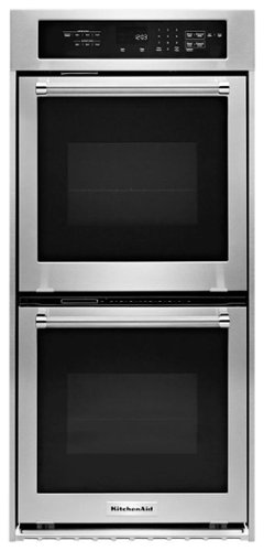 KitchenAid - 24" Built-In Double Electric Convection Wall Oven - Stainless steel