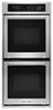 KitchenAid - 24" Built-In Double Electric Convection Wall Oven - Stainless Steel-Front_Standard