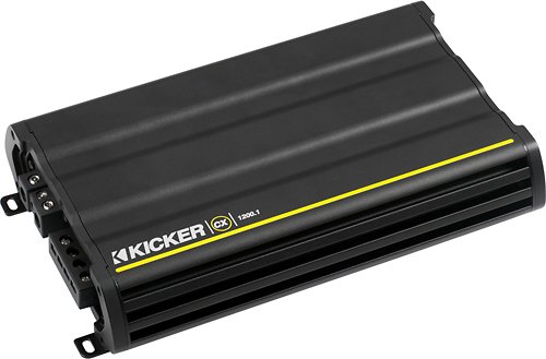  KICKER - CX Series 1200W Class D Mono Amplifier with Variable Low-Pass Crossover - Black