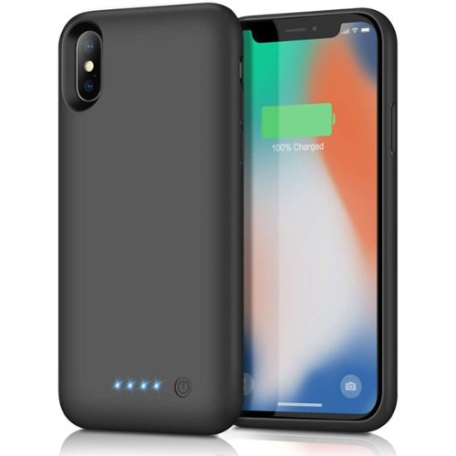 Entronix - 5200mAh Powerbank Case for iPhone XS/X - Ultimate Protection and Charging Solution - Clear-Front_Standard 