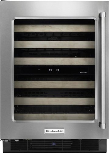 KitchenAid - 46-Bottle Wine Cellar - Stainless Steel-Front_Standard 