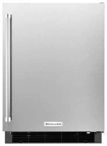 KitchenAid - 4.9 Cu. Ft. mini fridge - Black/Stainless-Steel-Front_Standard 