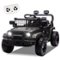 Ecooso - 24V Kids Ride On Car with Remote Control, Four-Wheel Suspension, Bluetooth, Music, LED Lights, Speed 1.86-3.11 MPH - Black-Front_Standard