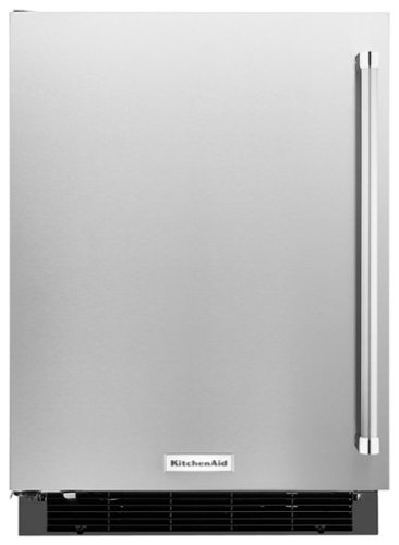 KitchenAid - 4.9 Cu. Ft. mini fridge - Stainless steel