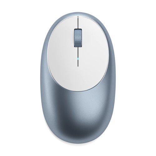 Satechi - M1 Wireless Mouse with Rechargeable Type C Port, Bluetooth Mouse for MacBook, Mac Pro, iMac, Mac Mini, iPad, and Windows - Wireless - Blue-Front_Standard 