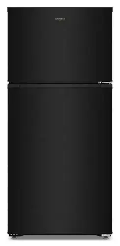 Front. Whirlpool - 14.3 Cu. Ft. Top Freezer Refrigerator with Total Coverage Cooling - Black.
