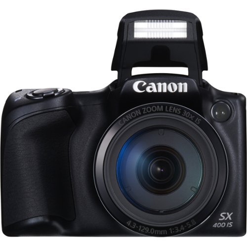  Canon - PowerShot SX400 IS 16.0-Megapixel Digital Camera - Black