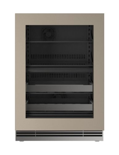 U-Line - 24"W. 4.9 Cu.Ft. Built-In Panel Ready w. Glass Dual-Zone Compact Beverage Center - Custom Panel Ready