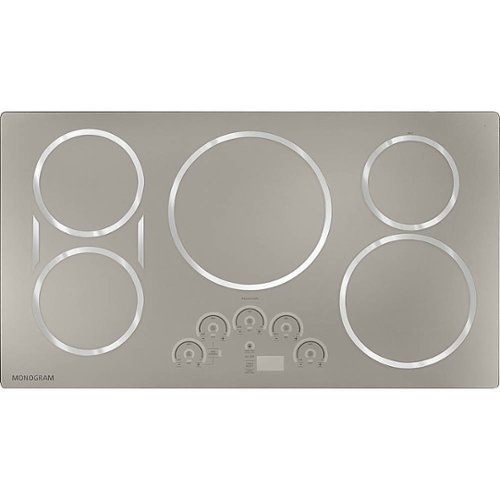 Monogram - 35.8" Electric Induction Cooktop - Silver-Front_Standard 