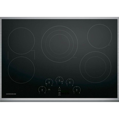 Monogram - 29.9" Electric Cooktop - Black/stainless steel