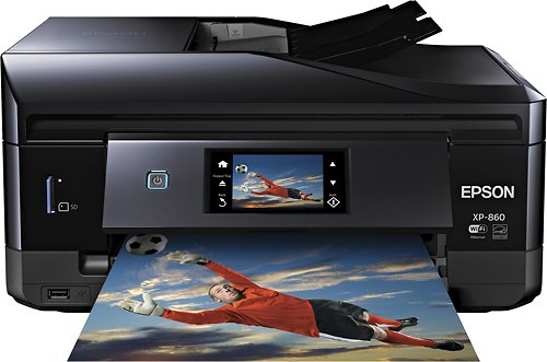  Epson - Expression Photo XP860 Small-in-One Wireless Printer - Black/Blue