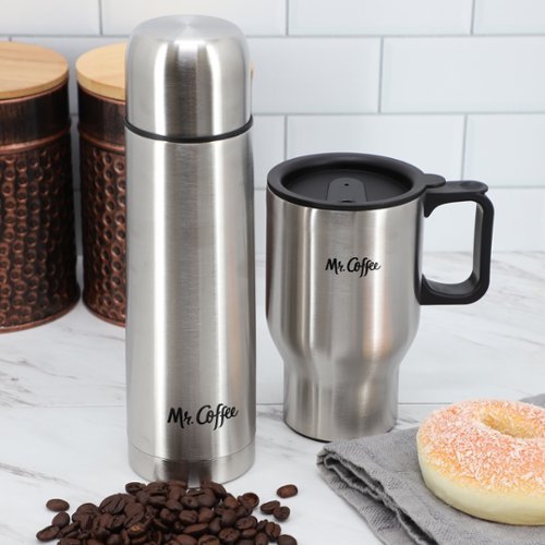 Mr. Coffee Javelin 2 Piece Thermal Bottle and Travel Mug Set