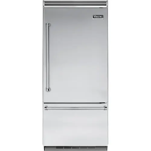 Front. Viking - Professional 5 Series Quiet Cool 20.4 Cu. Ft. Bottom-Freezer Built-In Refrigerator - Stainless Steel.