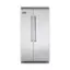 Front. Viking - Professional 5 Series Quiet Cool 25.3 Cu. Ft. Side-by-Side Built-In Refrigerator - Stainless Steel.