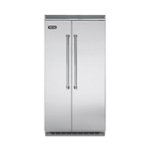 Viking - Professional 5 Series Quiet Cool 25.3 Cu. Ft. Side-by-Side Built-In Refrigerator - Stainless steel - Front_Standard