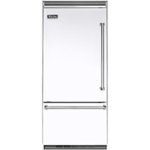 Viking - Professional 5 Series Quiet Cool 20.4 Cu. Ft. Bottom-Freezer Built-In Refrigerator - White - Front_Standard