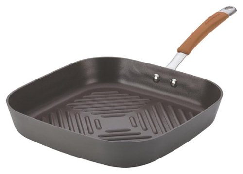  Rachael Ray - Cucina 11" Square Grill Pan - Gray/Pumpkin Orange