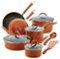 Rachael Ray - Cucina 12-Piece Nonstick Cookware Set - Espresso/Pumpkin Orange-Angle_Standard