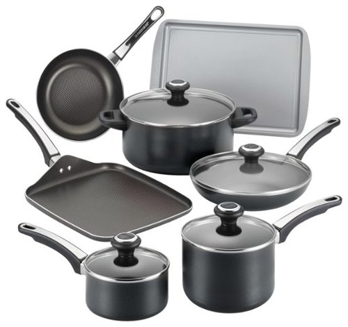 Farberware - 17-Piece Cookware Set - Black