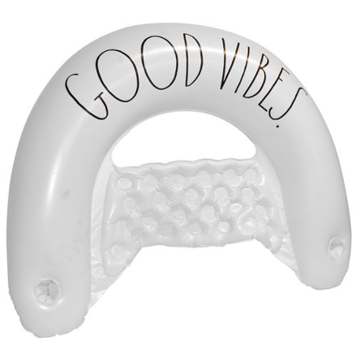 Salus Brands, LLC Rae Dunn: Good Vibes Chair Lounger -55x36 Water & Pool Inflatable, CocoNut Float, Drifter & Relaxation Chair, Ages 8+ HOW TO BUY